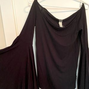 Boho Flared Sleeve Bodycon Shirt